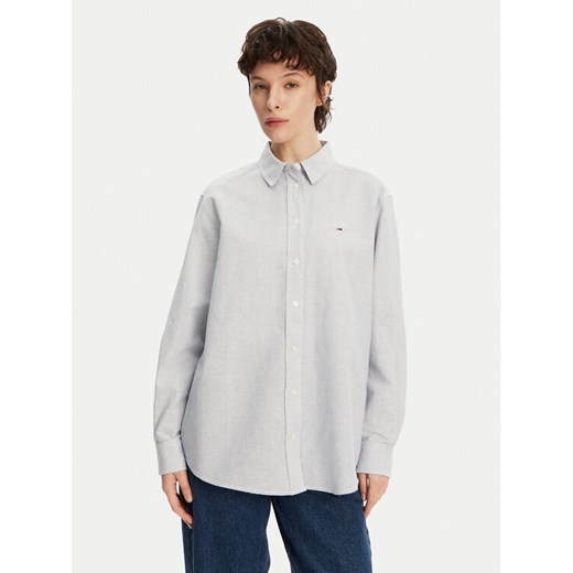 Tommy Jeans Koszula DW0DW20292 Niebieski Relaxed Fit ze sklepu MODIVO w kategorii Koszule damskie - zdjęcie 182675547