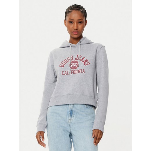 Guess Bluza W5RQ29 K68I4 Szary Regular Fit ze sklepu MODIVO w kategorii Bluzy damskie - zdjęcie 182675587