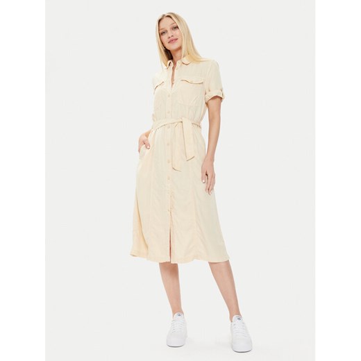 Pepe Jeans Sukienka koszulowa Evelinda PL953482 Beżowy Regular Fit ze sklepu MODIVO w kategorii Sukienki - zdjęcie 182675606