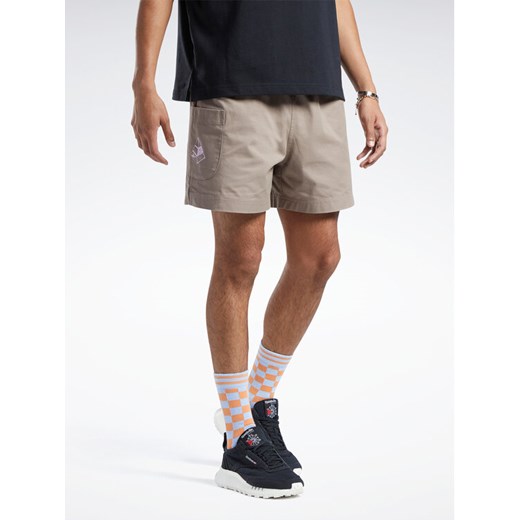 Reebok Szorty sportowe Classics Skateboard Shorts HT8174 Brązowy ze sklepu MODIVO w kategorii Spodenki męskie - zdjęcie 182675697
