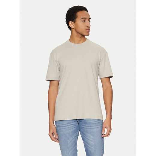 Calvin Klein T-Shirt K10K114167 Beżowy Slim Fit ze sklepu MODIVO w kategorii T-shirty męskie - zdjęcie 182675737