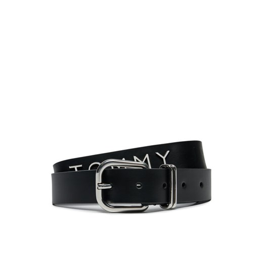 Tommy Jeans Pasek Damski Tjw Bold Leather 3.0 AW0AW16255 Czarny ze sklepu MODIVO w kategorii Paski damskie - zdjęcie 182675749