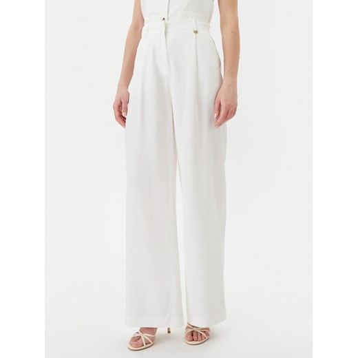 LOLA CASADEMUNT Spodnie palazzo LS2514010 Biały Wide Leg ze sklepu MODIVO w kategorii Spodnie damskie - zdjęcie 182675759