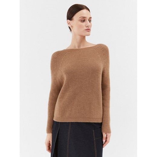 Weekend Max Mara Sweter Xeno 2353661133 Brązowy Regular Fit ze sklepu MODIVO w kategorii Swetry damskie - zdjęcie 182675806