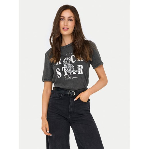 ONLY T-Shirt Lucy 15346786 Szary Regular Fit ze sklepu MODIVO w kategorii Bluzki damskie - zdjęcie 182675815