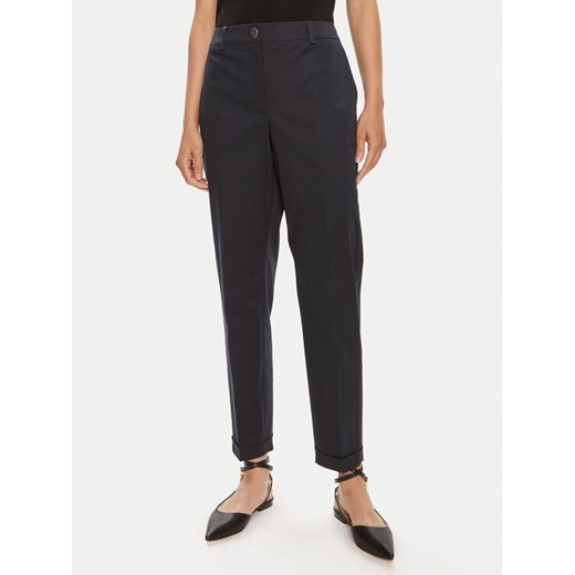 Boss Spodnie materiałowe Tachinoa 50490057 Granatowy Regular Fit ze sklepu MODIVO w kategorii Spodnie damskie - zdjęcie 182675887