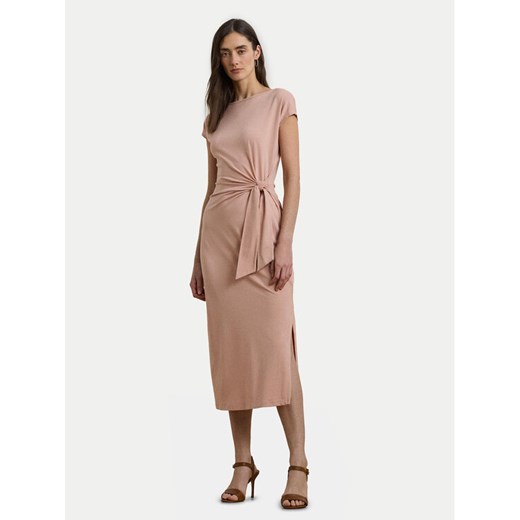 LAUREN RALPH LAUREN Sukienka dzianinowa 250964086001 Różowy Regular Fit ze sklepu MODIVO w kategorii Sukienki - zdjęcie 182675976