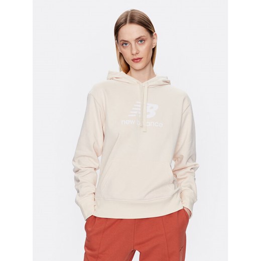 New Balance Bluza WT31533 Beżowy Relaxed Fit ze sklepu MODIVO w kategorii Bluzy damskie - zdjęcie 182676005