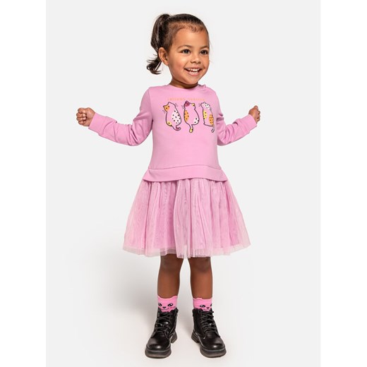 Coccodrillo Sukienka dzianinowa WC4129102CEN Różowy Regular Fit ze sklepu MODIVO w kategorii Sukienki niemowlęce - zdjęcie 182676046
