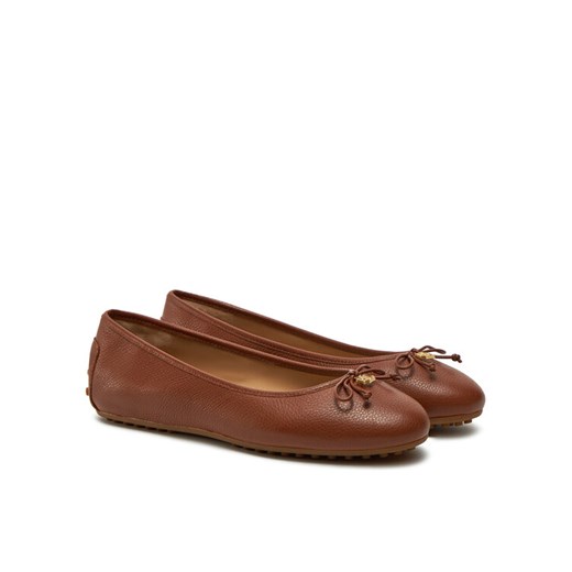 Lauren Ralph Lauren Baleriny 802942766002 Brązowy ze sklepu MODIVO w kategorii Balerinki - zdjęcie 182676138