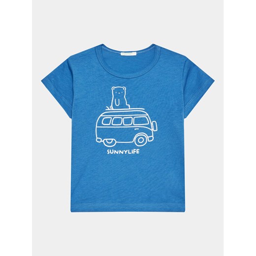 United Colors Of Benetton T-Shirt 3I1XA1030 Niebieski Regular Fit ze sklepu MODIVO w kategorii Koszulki niemowlęce - zdjęcie 182676169