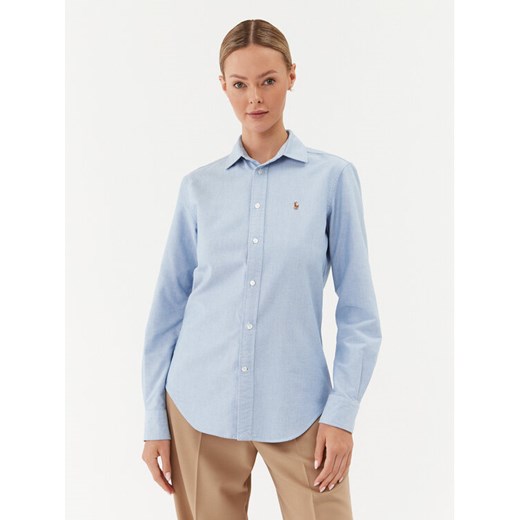 Polo Ralph Lauren Koszula 211891377001 Niebieski Regular Fit ze sklepu MODIVO w kategorii Koszule damskie - zdjęcie 182676237