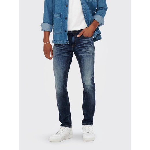 Only & Sons Jeansy Weft 22023251 Granatowy Regular Fit ze sklepu MODIVO w kategorii Jeansy męskie - zdjęcie 182676245