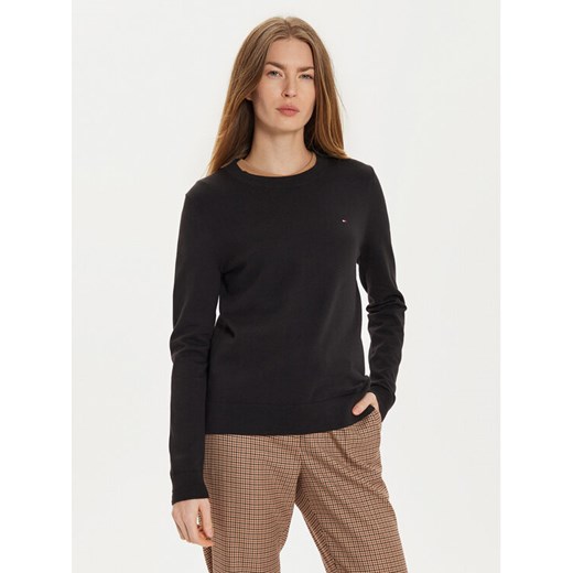 Tommy Hilfiger Sweter WW0WW44984 Czarny Regular Fit ze sklepu MODIVO w kategorii Swetry damskie - zdjęcie 182676249