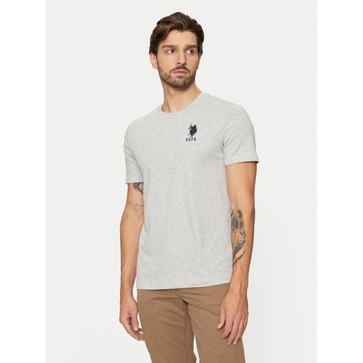 U.S. Polo Assn. T-Shirt MUP3311 Szary Slim Fit ze sklepu MODIVO w kategorii T-shirty męskie - zdjęcie 182676427