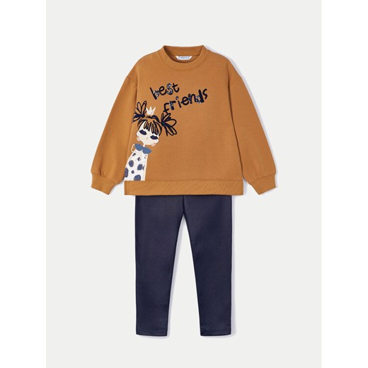 Mayoral Komplet bluza i legginsy 4708 Brązowy Regular Fit ze sklepu MODIVO w kategorii Komplety chłopięce - zdjęcie 182676455