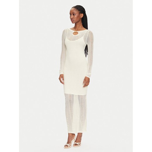 Marciano Guess Sukienka dzianinowa 5GGK45 5869Z Biały Regular Fit ze sklepu MODIVO w kategorii Sukienki - zdjęcie 182676599