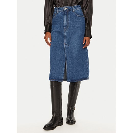 AMI PARIS Spódnica jeansowa FSK235.DE0031 Niebieski Regular Fit ze sklepu MODIVO w kategorii Spódnice - zdjęcie 182676648