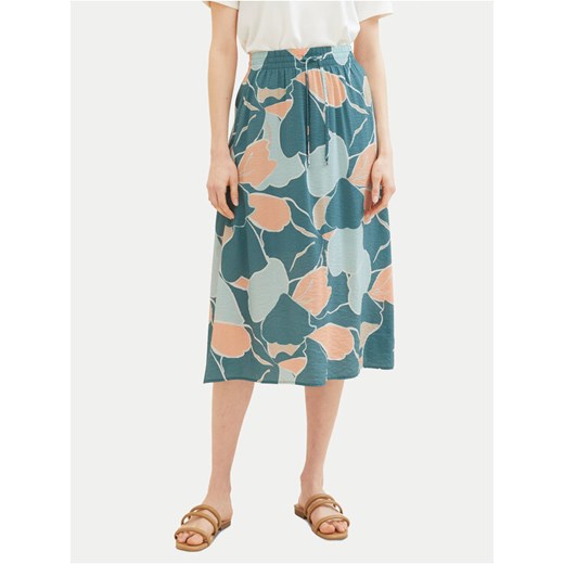 Tom Tailor Spódnica midi 1040348 Zielony Regular Fit ze sklepu MODIVO w kategorii Spódnice - zdjęcie 182676665