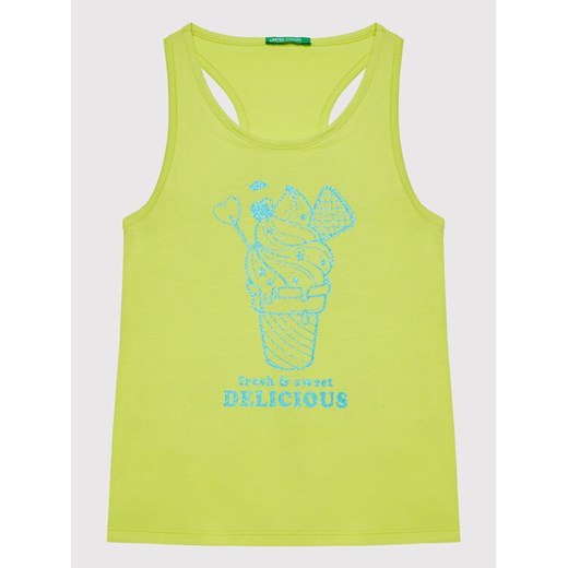 United Colors Of Benetton Top 3096CH00G Żółty Regular Fit ze sklepu MODIVO w kategorii Bluzki dziewczęce - zdjęcie 182676788