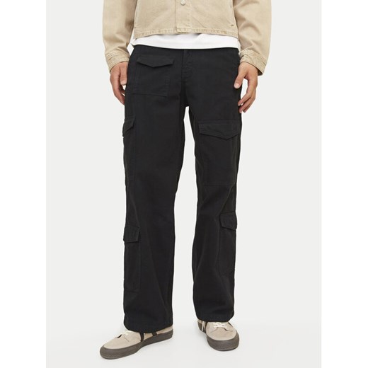 Jack&Jones Spodnie materiałowe Bill 12258307 Czarny Relaxed Fit ze sklepu MODIVO w kategorii Spodnie męskie - zdjęcie 182676797