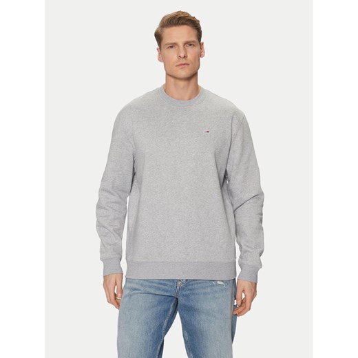 Tommy Jeans Bluza DM0DM20741 Szary Regular Fit ze sklepu MODIVO w kategorii Bluzy męskie - zdjęcie 182676878