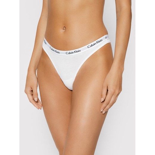 Calvin Klein Underwear Stringi 0000D1617E Biały ze sklepu MODIVO w kategorii Majtki damskie - zdjęcie 182676955