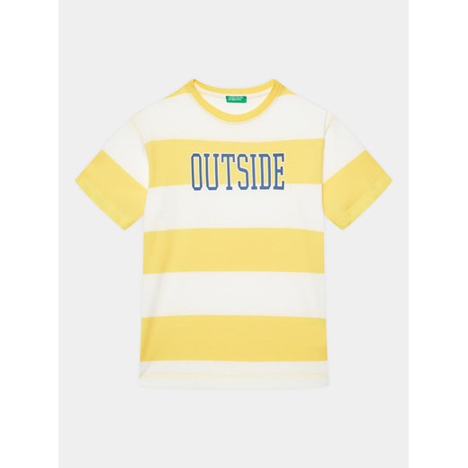 United Colors Of Benetton T-Shirt 3ZNBC10BN Żółty Regular Fit ze sklepu MODIVO w kategorii T-shirty chłopięce - zdjęcie 182677016