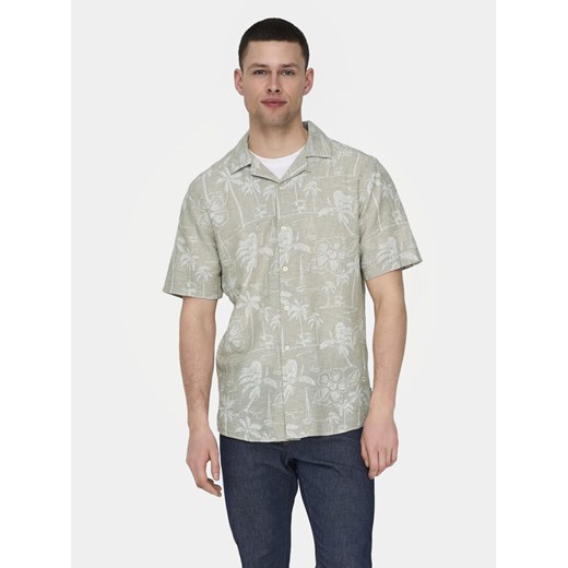 Only & Sons Koszula Caiden 22028423 Beżowy Regular Fit ze sklepu MODIVO w kategorii Koszule męskie - zdjęcie 182677057