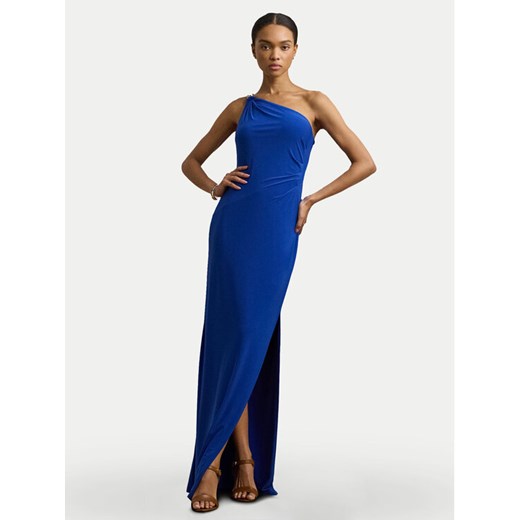 LAUREN RALPH LAUREN Sukienka wieczorowa 253751483032 Niebieski Slim Fit ze sklepu MODIVO w kategorii Sukienki - zdjęcie 182677137
