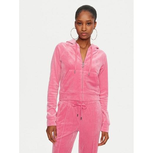 Juicy Couture Bluza Madison JCWA122001 Różowy Slim Fit ze sklepu MODIVO w kategorii Bluzy damskie - zdjęcie 182677175