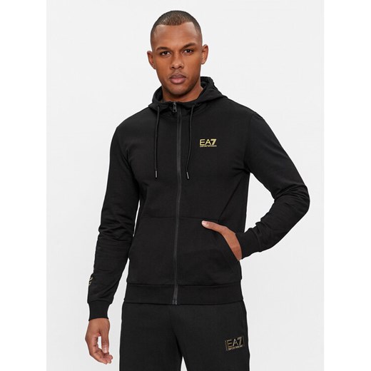 EA7 Emporio Armani Bluza 8NPM13 PJ05Z 0208 Czarny Regular Fit ze sklepu MODIVO w kategorii Bluzy męskie - zdjęcie 182677209