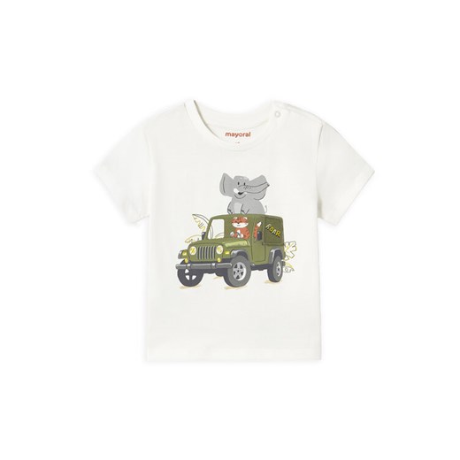 Mayoral T-Shirt 1053 Biały Regular Fit ze sklepu MODIVO w kategorii Kaftaniki i bluzki - zdjęcie 182677228
