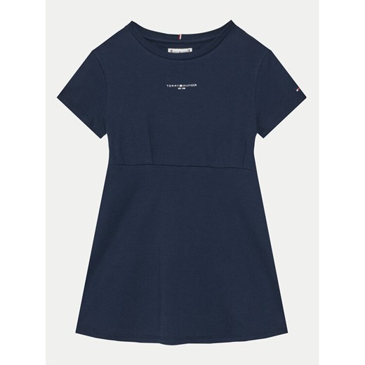 Tommy Hilfiger Sukienka codzienna KG0KG08350 S Granatowy Regular Fit ze sklepu MODIVO w kategorii Sukienki dziewczęce - zdjęcie 182677246