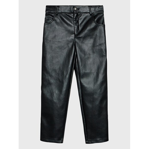 Guess Spodnie z imitacji skóry J3RB17 WF8P0 Czarny Regular Fit ze sklepu MODIVO w kategorii Spodnie dziewczęce - zdjęcie 182677265