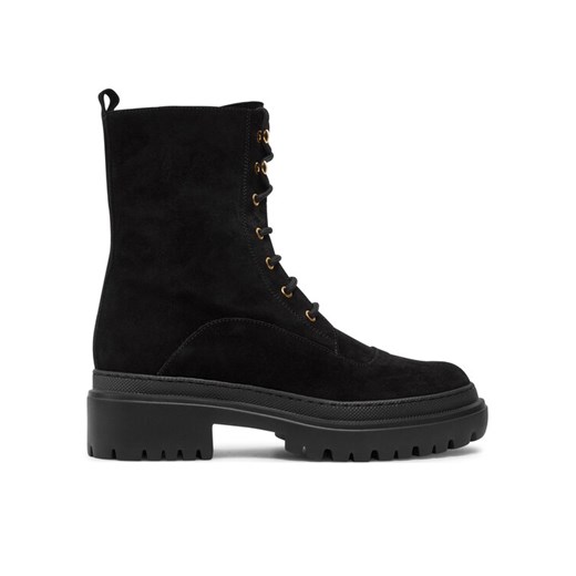 Pollini Trapery SA21104G1LTN0000 Czarny ze sklepu MODIVO w kategorii Workery damskie - zdjęcie 182677386