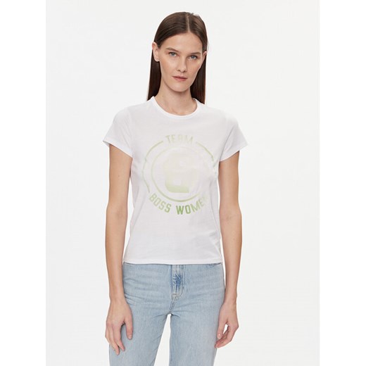 Boss T-Shirt 50514738 Biały Regular Fit ze sklepu MODIVO w kategorii Bluzki damskie - zdjęcie 182677399