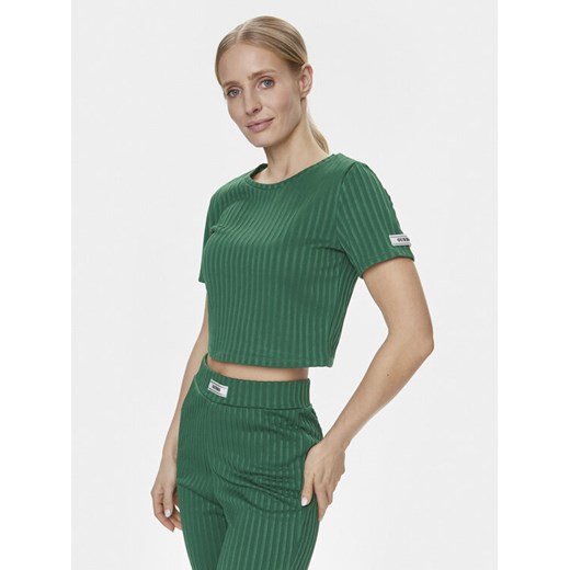 Guess T-Shirt Anneka Crop Tee V4RI02 KC2U2 Zielony Cropped Fit ze sklepu MODIVO w kategorii Bluzki damskie - zdjęcie 182677425
