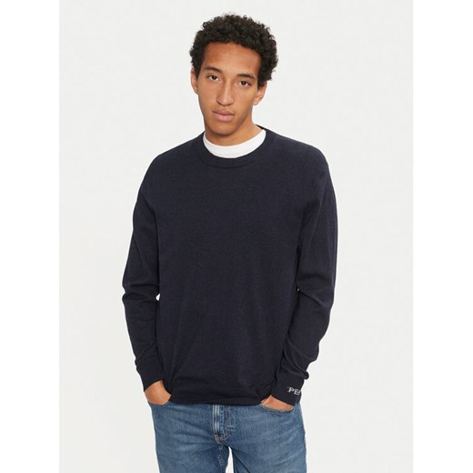Pepe Jeans Sweter New Andre PM702469 Granatowy Regular Fit ze sklepu MODIVO w kategorii Swetry męskie - zdjęcie 182677446