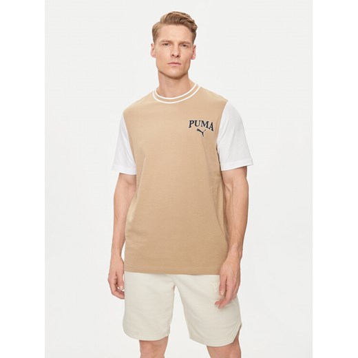 Puma T-Shirt Squad 678968 Beżowy Regular Fit ze sklepu MODIVO w kategorii T-shirty męskie - zdjęcie 182677477