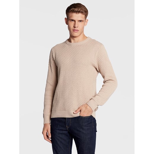 Solid Sweter 21107143 Beżowy Regular Fit ze sklepu MODIVO w kategorii Swetry męskie - zdjęcie 182677486