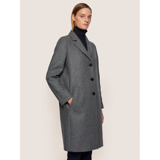 Boss Płaszcz wełniany C_Coluise 50436302 Szary Regular Fit ze sklepu MODIVO w kategorii Płaszcze damskie - zdjęcie 182677487