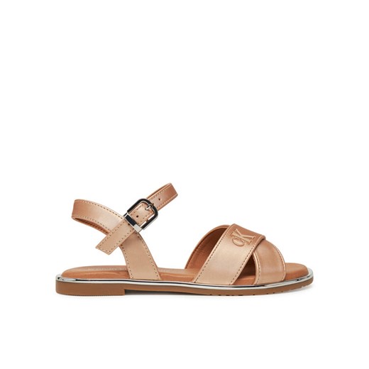 Calvin Klein Jeans Sandały V3A2-82042-1688 M Brązowy ze sklepu MODIVO w kategorii Sandały dziecięce - zdjęcie 182677556