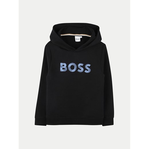 Boss Bluza J51189 D Czarny Regular Fit ze sklepu MODIVO w kategorii Bluzy chłopięce - zdjęcie 182677598
