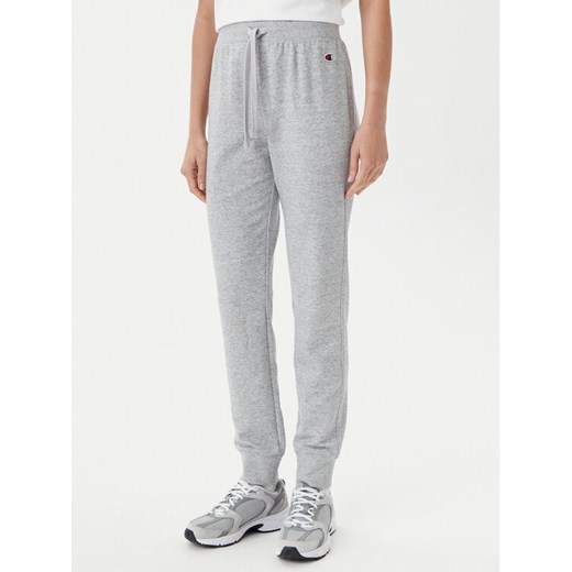Champion Spodnie dresowe 118101 Szary Slim Fit ze sklepu MODIVO w kategorii Spodnie damskie - zdjęcie 182677605