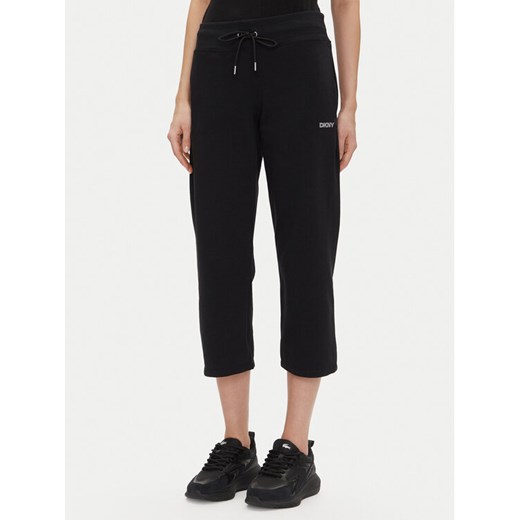 DKNY Sport Spodnie dresowe DP5P3624 Czarny Regular Fit ze sklepu MODIVO w kategorii Spodnie damskie - zdjęcie 182677669