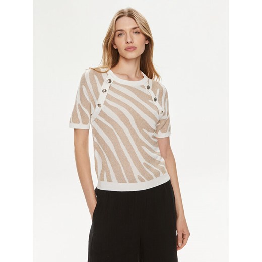 Morgan Sweter 241-MISELA Beżowy Regular Fit ze sklepu MODIVO w kategorii Swetry damskie - zdjęcie 182677685
