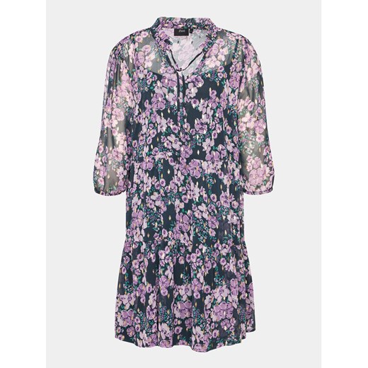 Zizzi Sukienka codzienna V02581A Fioletowy Regular Fit ze sklepu MODIVO w kategorii Sukienki - zdjęcie 182677726