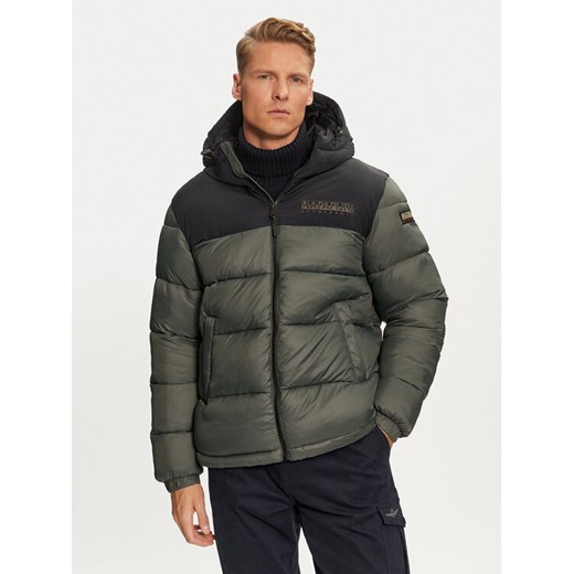 Napapijri Kurtka zimowa A-Hornelen NP0A4GLL Zielony Regular Fit ze sklepu MODIVO w kategorii Kurtki męskie - zdjęcie 182677926