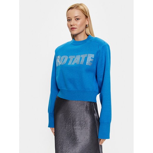 ROTATE Sweter Firm Rhinestone 1001152817 Niebieski Regular Fit ze sklepu MODIVO w kategorii Swetry damskie - zdjęcie 182678055